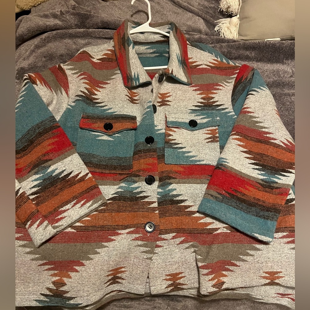 Aztec print jacket
